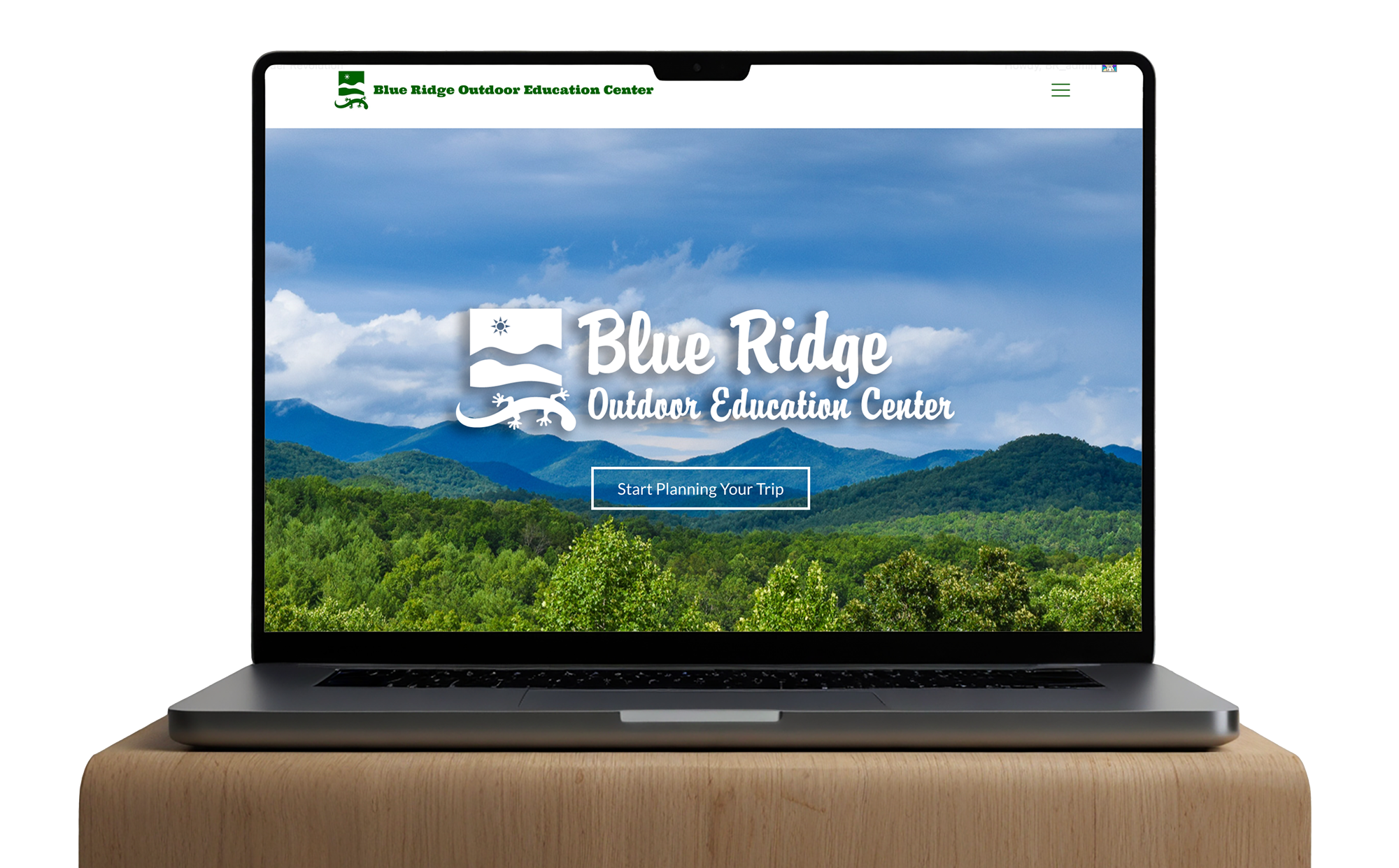 screenshot of blue ridge outdoor education center website